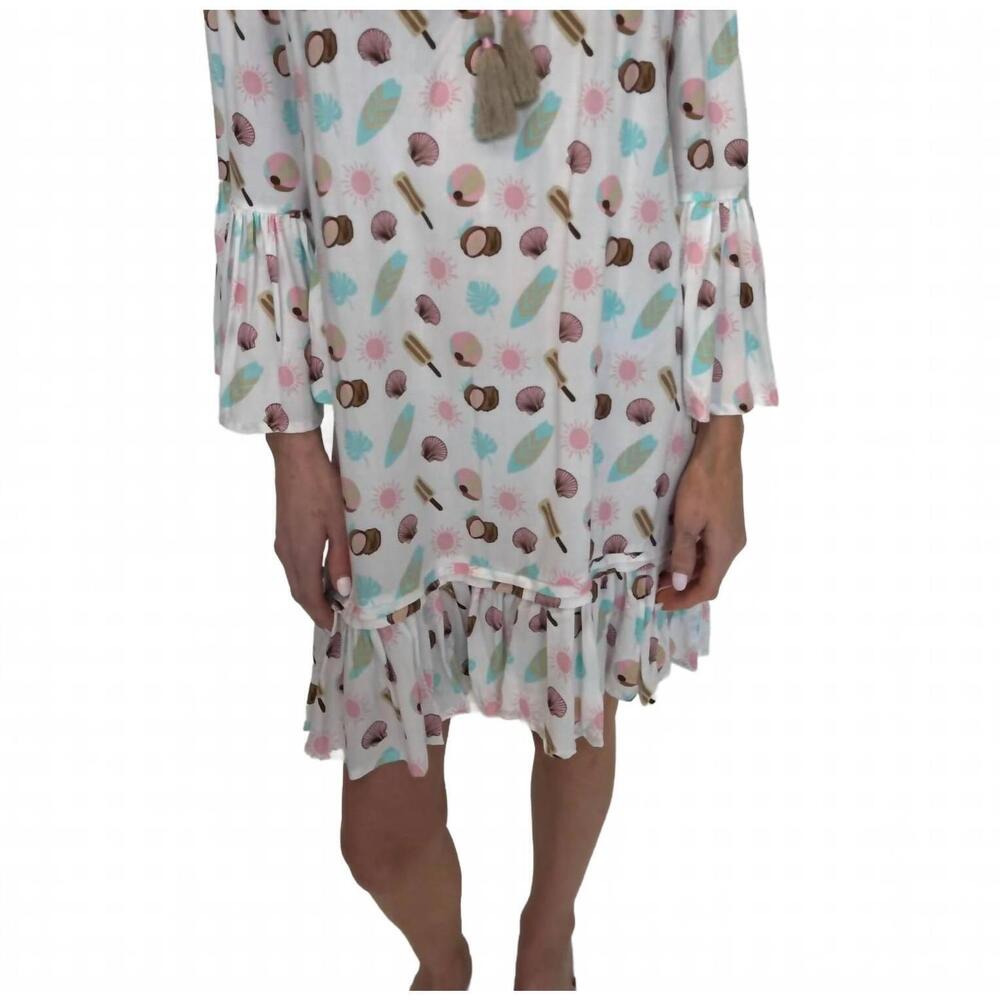 NEW ROMI THE BRAND sunset shore tulum dress in multi